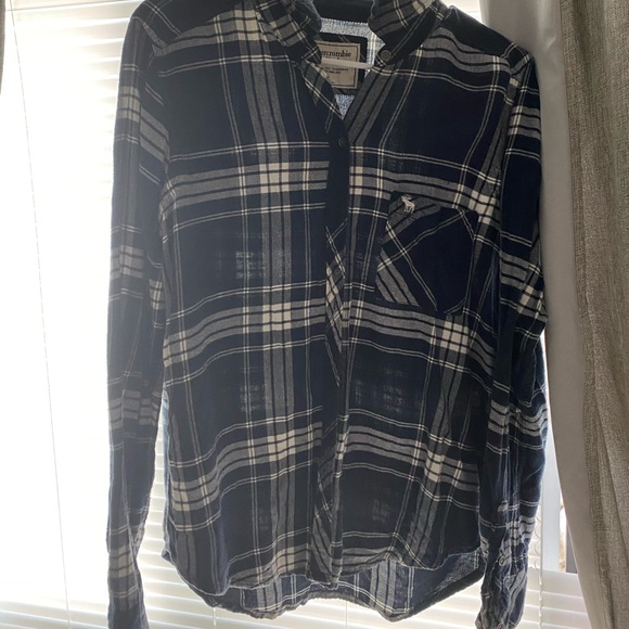 Navy blue/white flannel - Picture 1 of 1